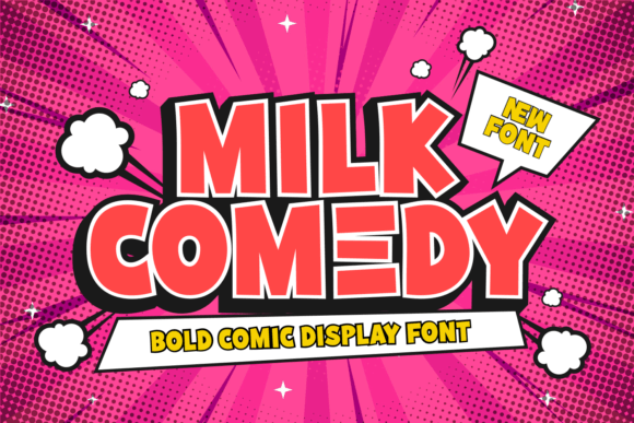Milk Comedy: Bold Typography for Fun Designs