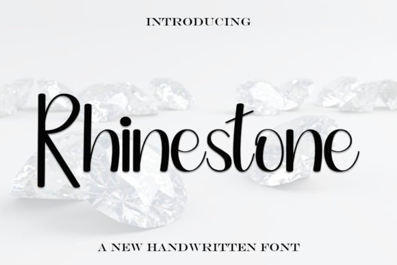 Rhinestone Font: Elegant Handwritten Style