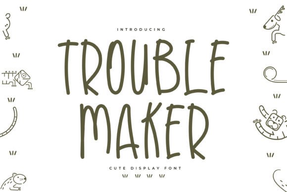 Trouble Maker: The Playful Display Font for Creative Projects