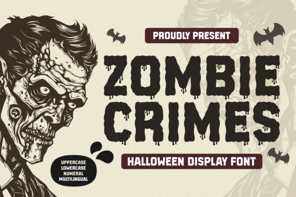 Zombie Crimes: A Dripping Halloween Display Font